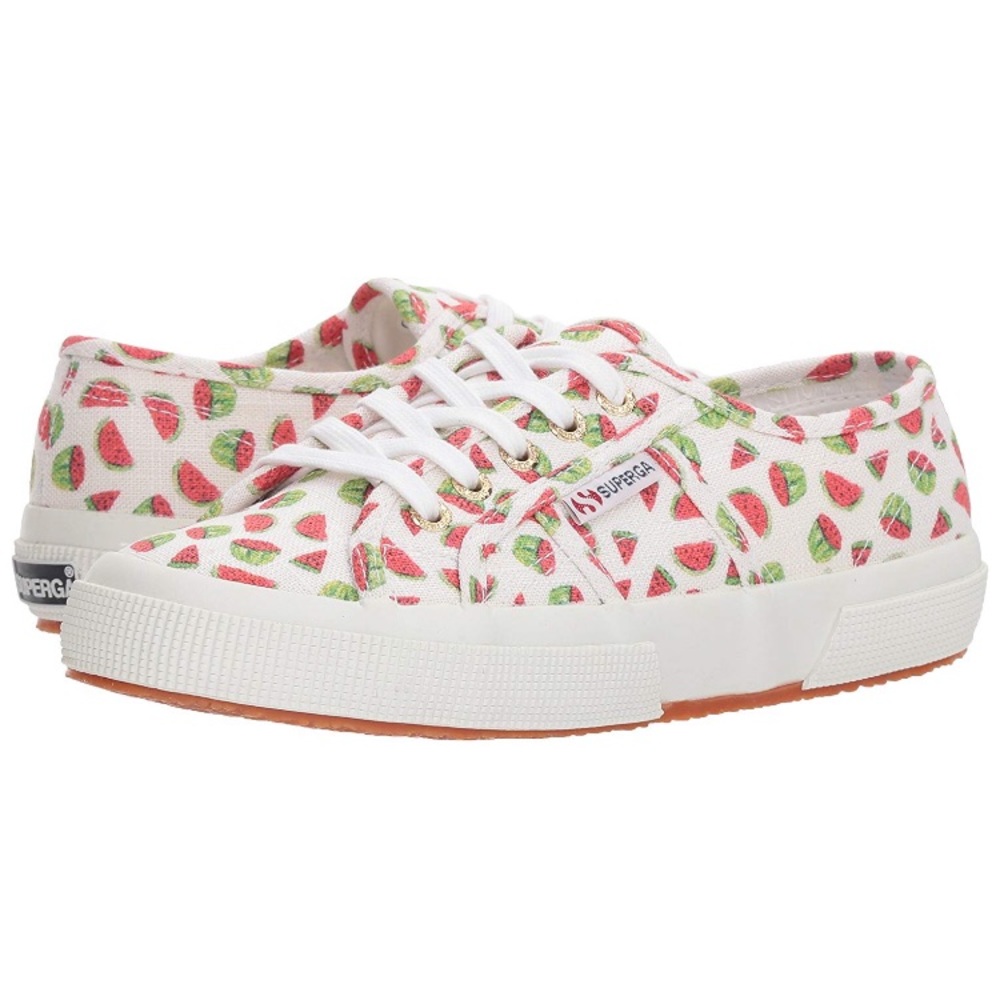 Superga watermelon linen shoes. 37.5 (US size 7)